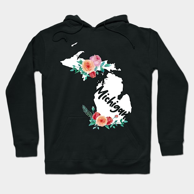 Michigan Gift for Women and Girls Hoodie by JKFDesigns